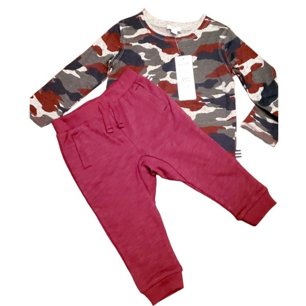 Splendid 2 piece Camo Top and Jogger set 18-24 months NWT
